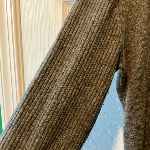 Cashmere and wool Gray Open Front Cardigan medium - Picture 3 of 8